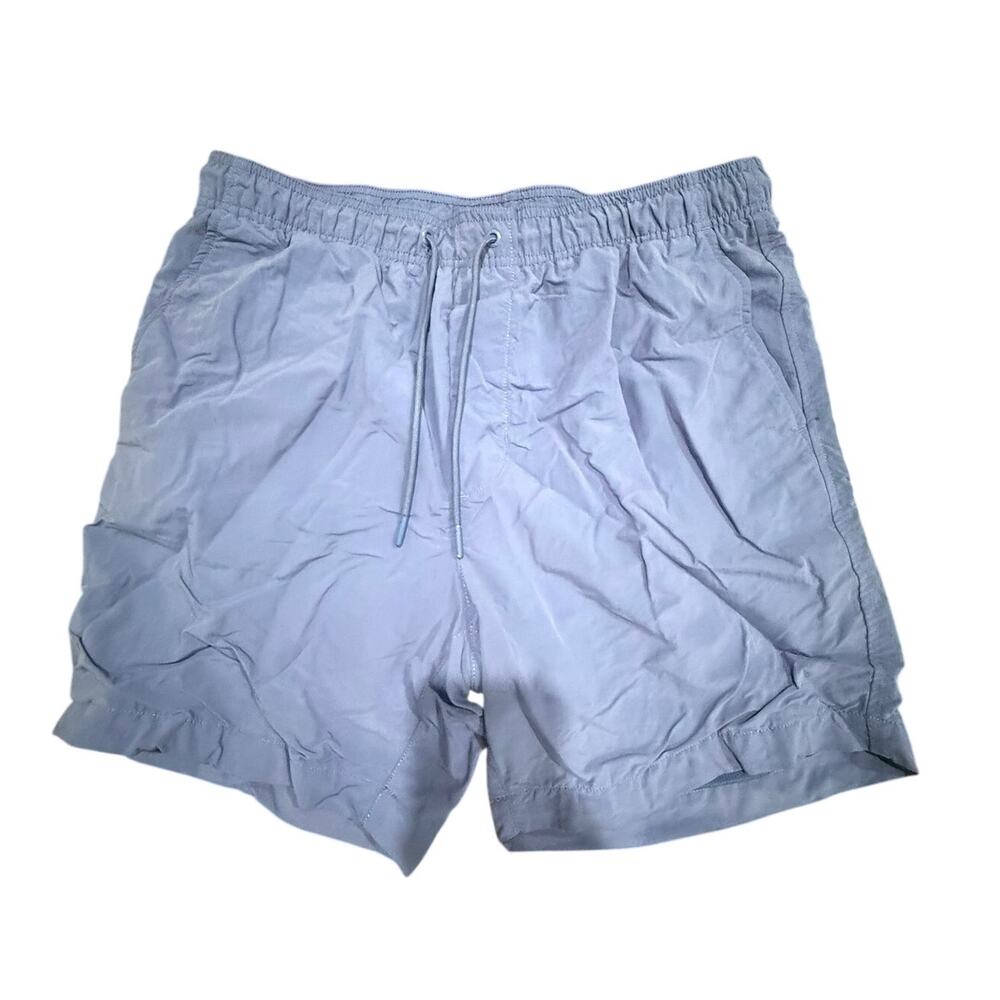 American Eagle Men's Blue Swim Trunks Board Solid Casual Shorts Size Medium